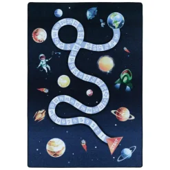 Muratap Play Speeltapijt Ruimte - 80x120 cm - Blauw - Vloerkleed Kinderkamer