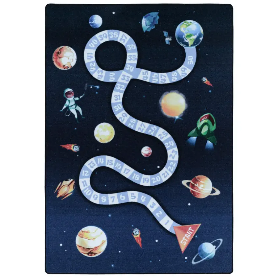 Muratap Play Speeltapijt Ruimte - 80x120 cm - Blauw - Vloerkleed Kinderkamer