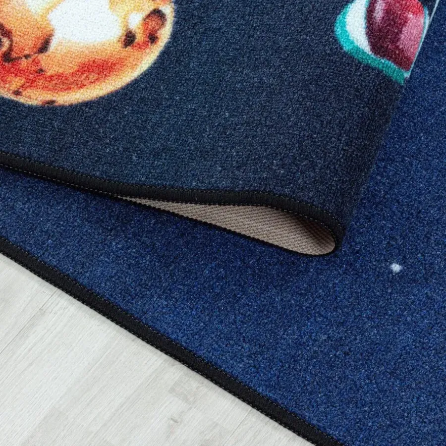 Muratap Play Speeltapijt Ruimte - 80x120 cm - Blauw - Vloerkleed Kinderkamer