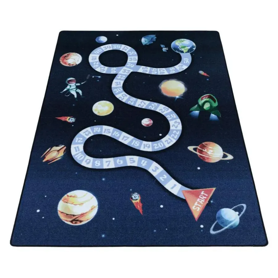 Vloerkleden Kinderkamer-Muratap Play Speeltapijt Ruimte - 140x200 cm - Blauw - Vloerkleed Kinderkamer