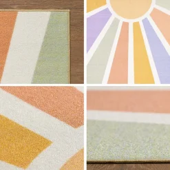 Vloerkleden Kinderkamer-Muratap Play Sunshine Speeltapijt - 100x150 cm - Multi Creme - Vloerkleed Kinderkamer