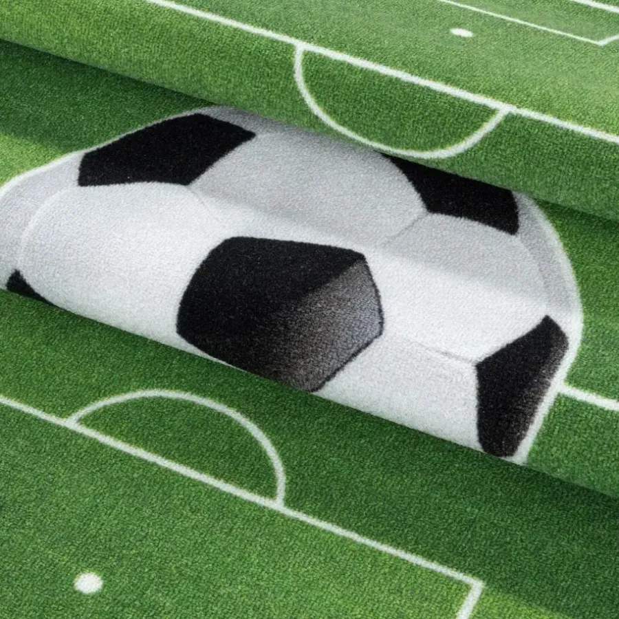 Muratap Play Voetbal Speeltapijt - 100x150 cm - Groen - Vloerkleed Kinderkamer