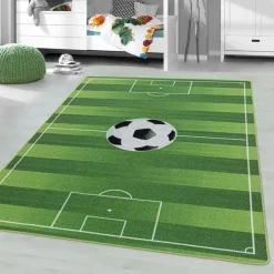 Muratap Play Voetbal Speeltapijt - 80x120 cm - Groen - Vloerkleed Kinderkamer