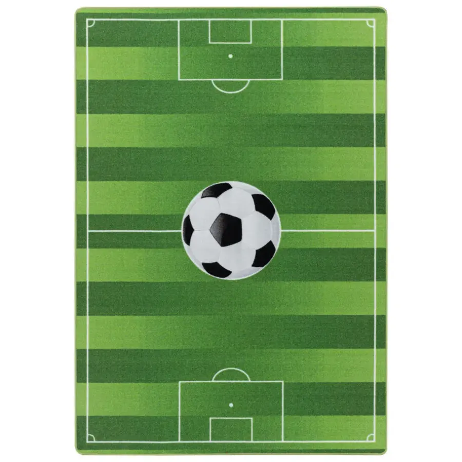 Vloerkleden Kinderkamer-Muratap Play Voetbal Speeltapijt - 140x200 cm - Groen - Vloerkleed Kinderkamer