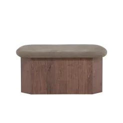 Poefen-Fjôrd Poef Bruin Stof - 59x88x42cm - Todd