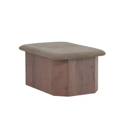 Poefen-Fjôrd Poef Bruin Stof - 59x88x42cm - Todd