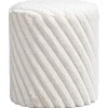 Leen Bakker Poef Burgos - beige - 40xØ36 cm