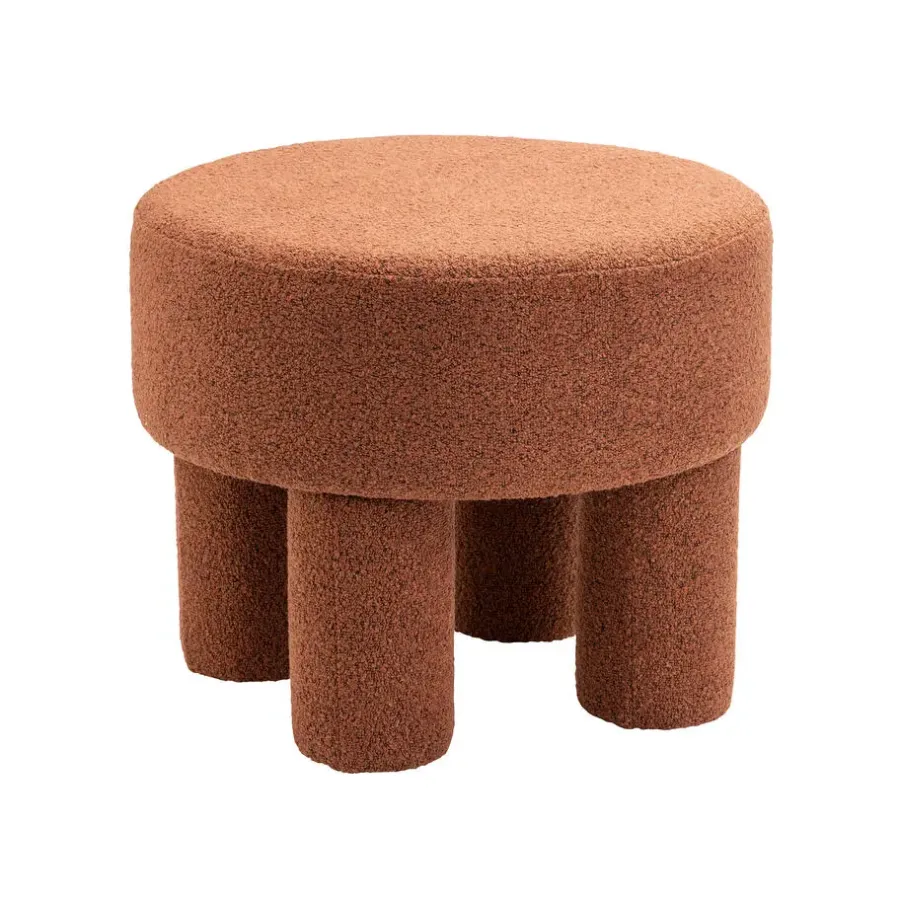HomeMixx Poef Demi - Bouclé Roest