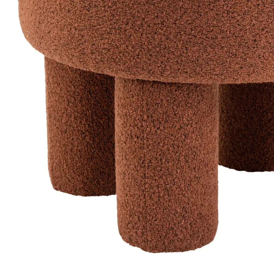 HomeMixx Poef Demi - Bouclé Roest