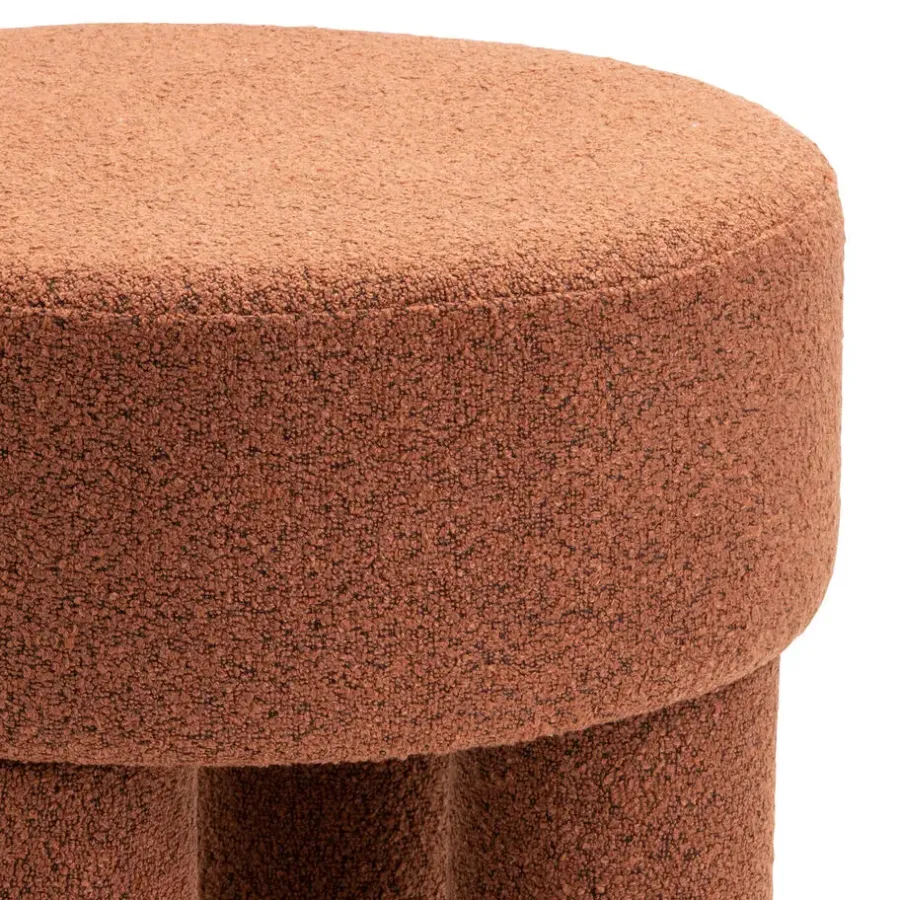 HomeMixx Poef Demi - Bouclé Roest