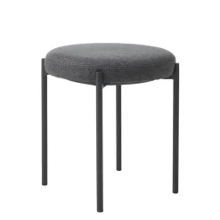 Krukjes-Giga Living Poef Donkergrijs Stof - 43,5x44x48cm - Pelican