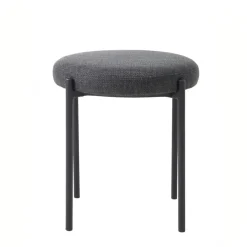 Krukjes-Giga Living Poef Donkergrijs Stof - 43,5x44x48cm - Pelican