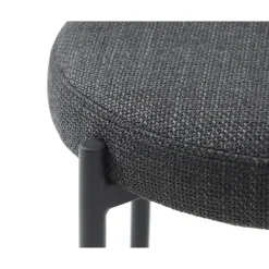 Krukjes-Giga Living Poef Donkergrijs Stof - 43,5x44x48cm - Pelican
