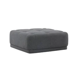 Fjôrd Poef Donkergrijs Stof - 100x100x40cm - Turin
