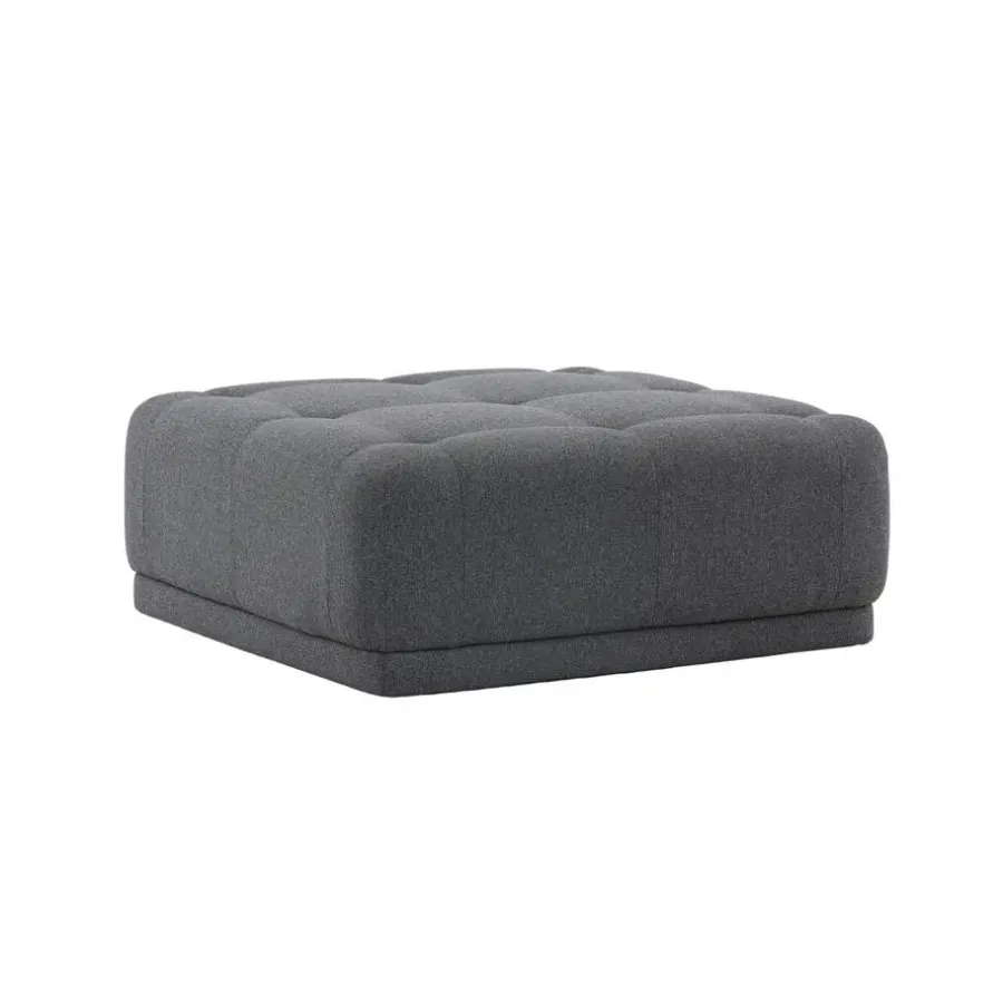 Fjôrd Poef Donkergrijs Stof - 100x100x40cm - Turin