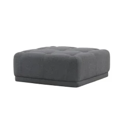 Fjôrd Poef Donkergrijs Stof - 100x100x40cm - Turin