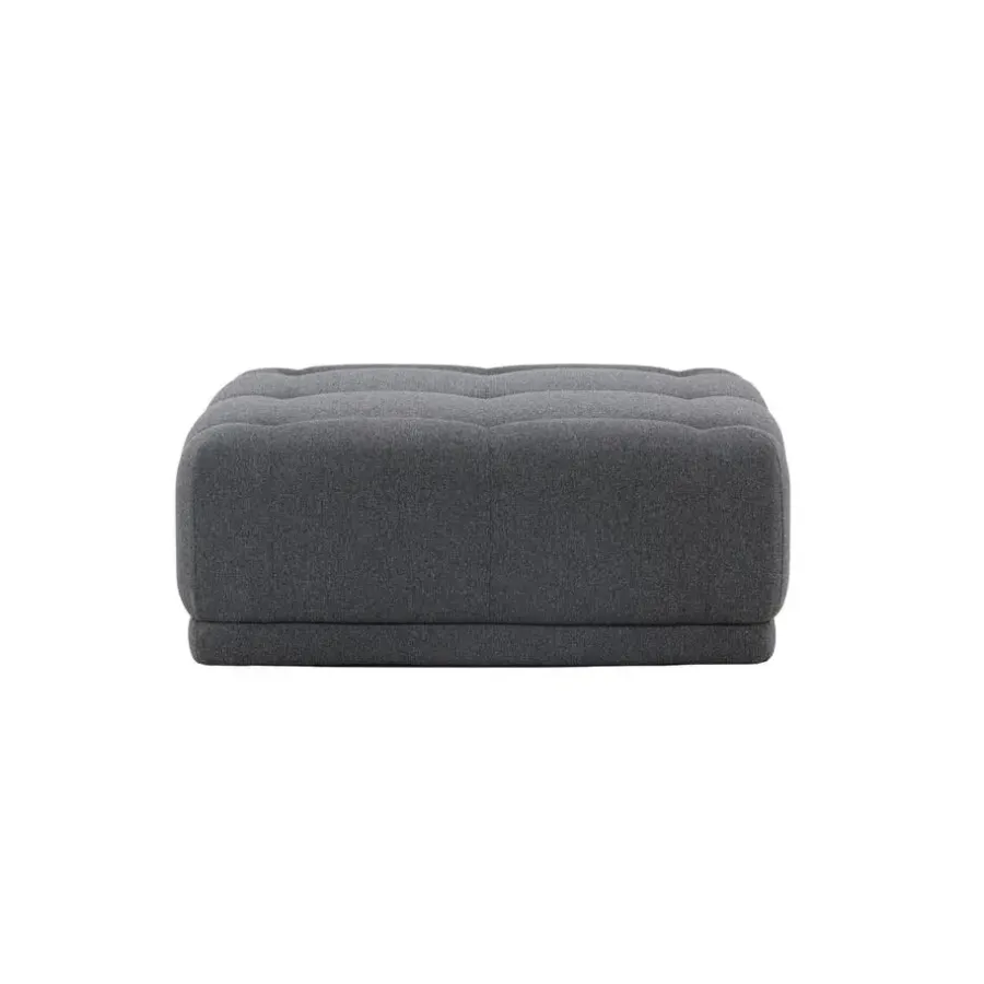 Fjôrd Poef Donkergrijs Stof - 100x100x40cm - Turin
