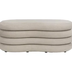 Leen Bakker Poef Fitero - beige - 41x106x43 cm