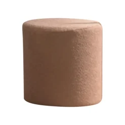 Vipack Poef Forrest - Ø41x41cm - bruine boucléstof