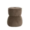 Light & Living Poef Leyla - Bruin - Ø40cm