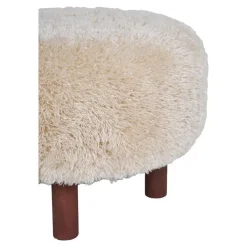 House Nordic Poef Lichtbruin Stof - Zithoogte 33cm - Ø50x33cm - Inverness
