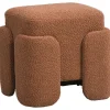 Leen Bakker Poef Lorca - bruin - 40xØ37 cm