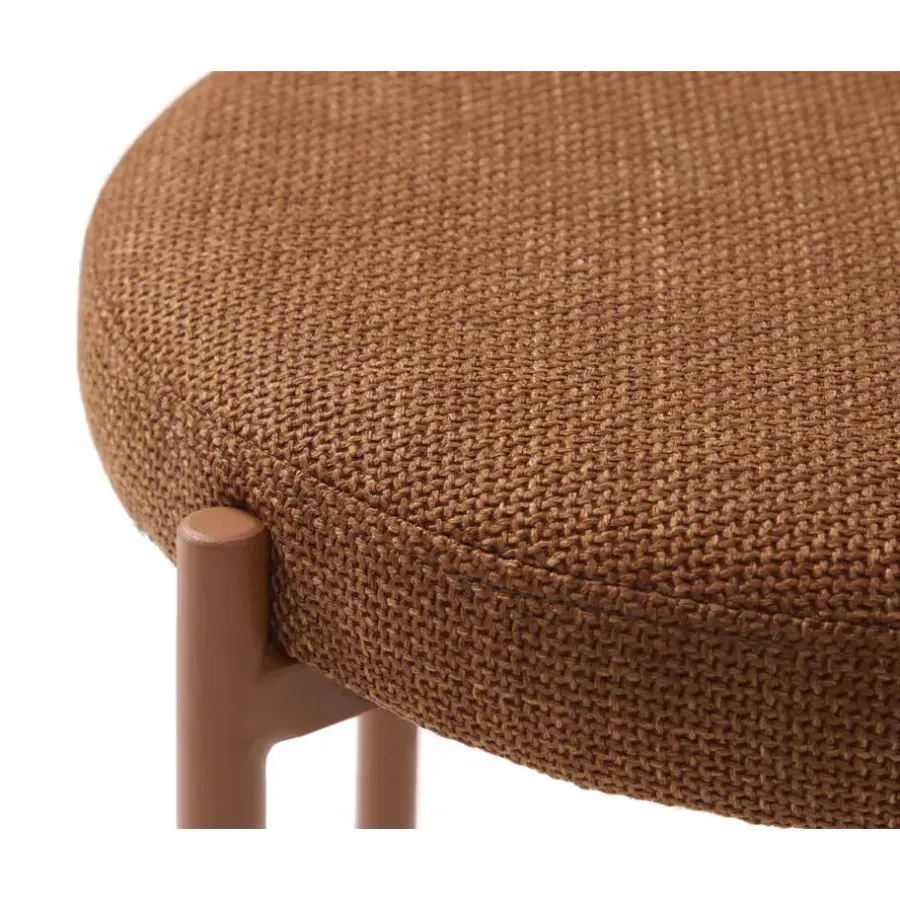 Giga Living Poef Oranje Stof - 43,5x44x48cm - Pelican
