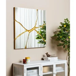 Beliani POIVRES - Wandspiegel - Goud - 80 x 80 cm - Glas