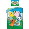 Kinderdekbedovertrekken-Pokémon Dekbedovertrek Family - Eenpersoons - 140 x 200 cm - Katoen