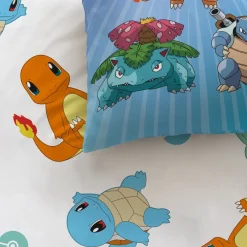 Kinderdekbedovertrekken-Pokémon Dekbedovertrek Starter Evolution - Eenpersoons - 140 x 200 cm - Katoen