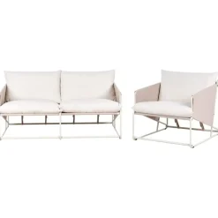 Loungesets-Leen Bakker PONTE - Loungeset 3-zits - Taupe - Staal