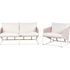 Loungesets-Leen Bakker PONTE - Loungeset 3-zits - Taupe - Staal
