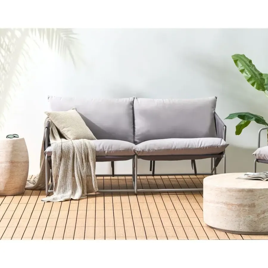Loungebanken-Leen Bakker PONTE - Tweezitsbank - Grijs - Staal