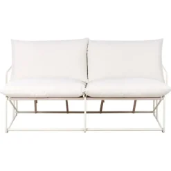 Loungebanken-Leen Bakker PONTE - Tweezitsbank - Taupe - Staal