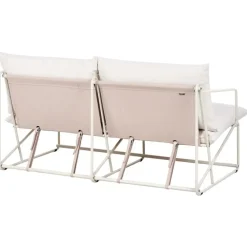 Loungebanken-Leen Bakker PONTE - Tweezitsbank - Taupe - Staal