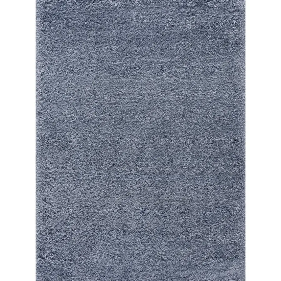 Vloerkleden|Hoogpolige Vloerkleden-Muratap Porto Soft Fluffy Vloerkleed Hoogpolig Effen Blauw - 140X200 CM