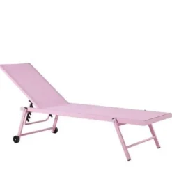 Beliani PORTOFINO - Strandstoel - Roze - Aluminium