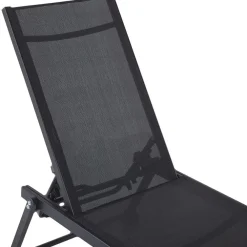 Ligbedden-Beliani PORTOFINO - Strandstoel - Zwart - Aluminium