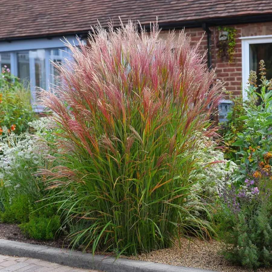 Plant in a Box Prachtriet - Miscanthus sinensis 'Red Chief' - Hoogte 40-60cm - ⌀23cm