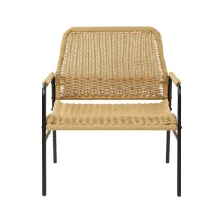 Beliani PRASIMO - Tuinstoel set van 2 - Naturel - PE Rotan