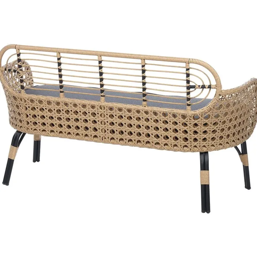 Beliani PRATELLO - Tweezitsbank - Natuurlijk - PE rotan