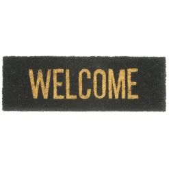 Deurmatten-Present Time - Deurmat Welcome - Goud/Zwart - 75x25x1,5cm