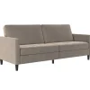 Dorel Home Presley - 3-zits slaapbank in taupe fluweel