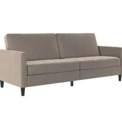 Dorel Home Presley - 3-zits slaapbank in taupe fluweel