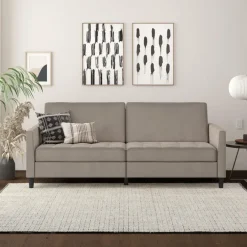 Dorel Home Presley - 3-zits slaapbank in taupe fluweel
