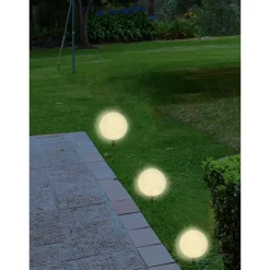 Merkloos Prikspot - solar tuinverlichting - glazen crawuele bol - 20 cm