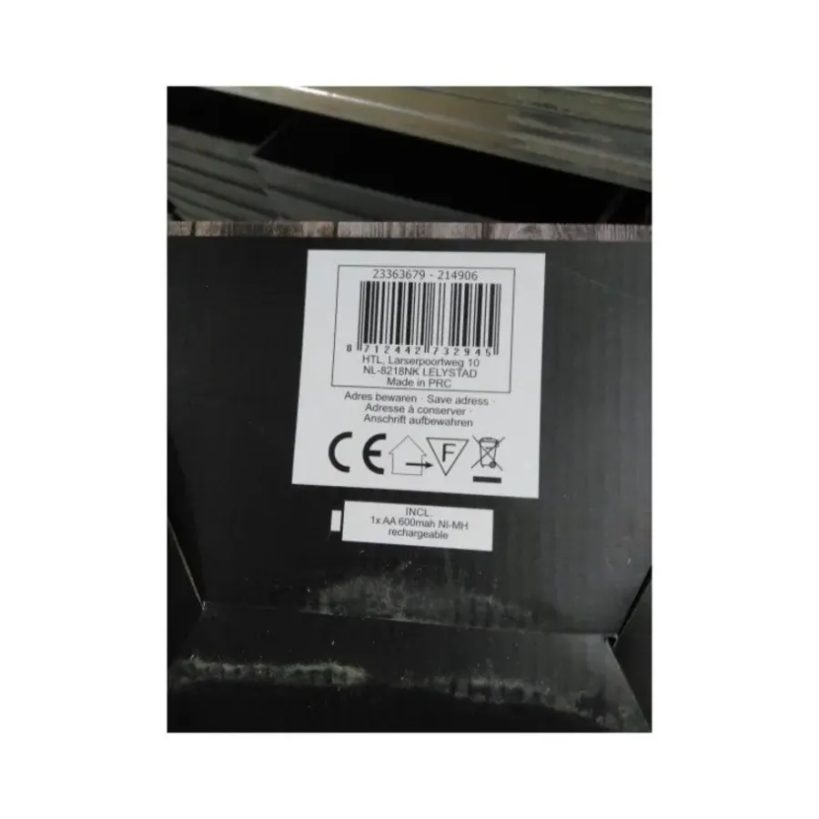 Merkloos Prikspot - solar tuinverlichting - glazen crawuele bol - 20 cm
