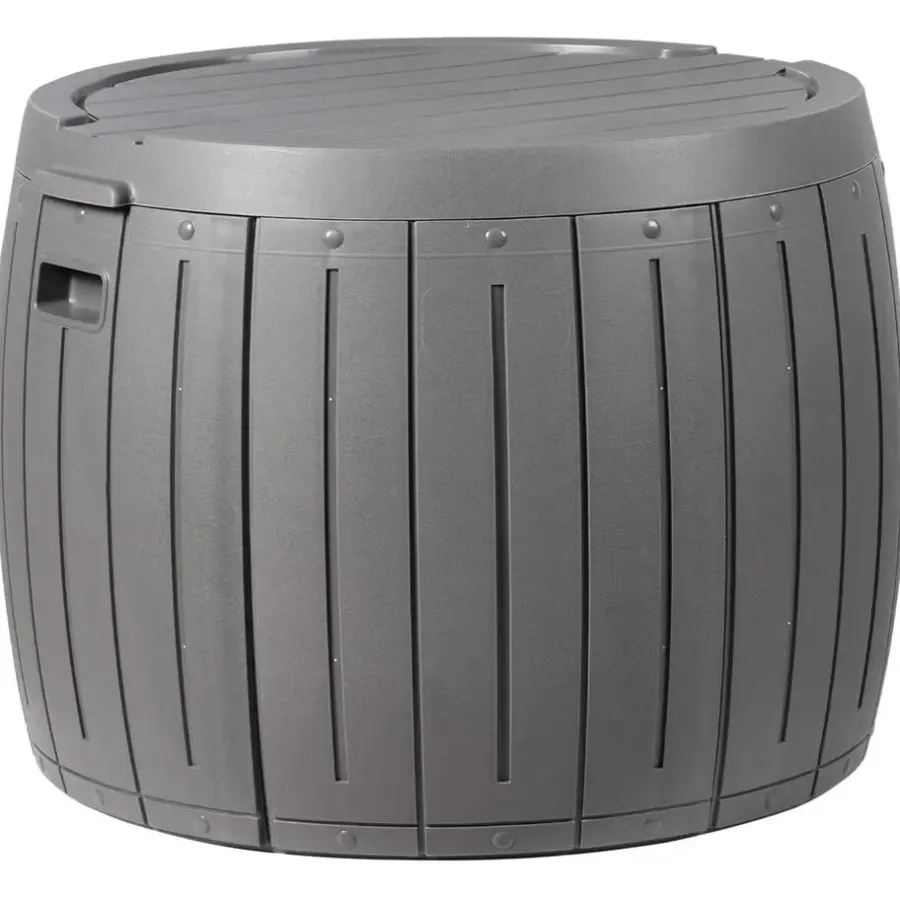 Kussenboxen-Leen Bakker PRINOS - Kussenbox - Grijs - ⌀ 56 cm - Synthetisch materiaal