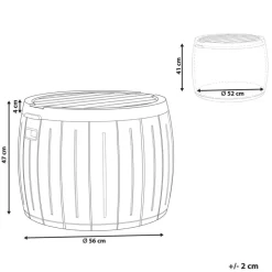 Kussenboxen-Leen Bakker PRINOS - Kussenbox - Grijs - ⌀ 56 cm - Synthetisch materiaal