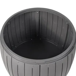 Kussenboxen-Leen Bakker PRINOS - Kussenbox - Grijs - ⌀ 56 cm - Synthetisch materiaal